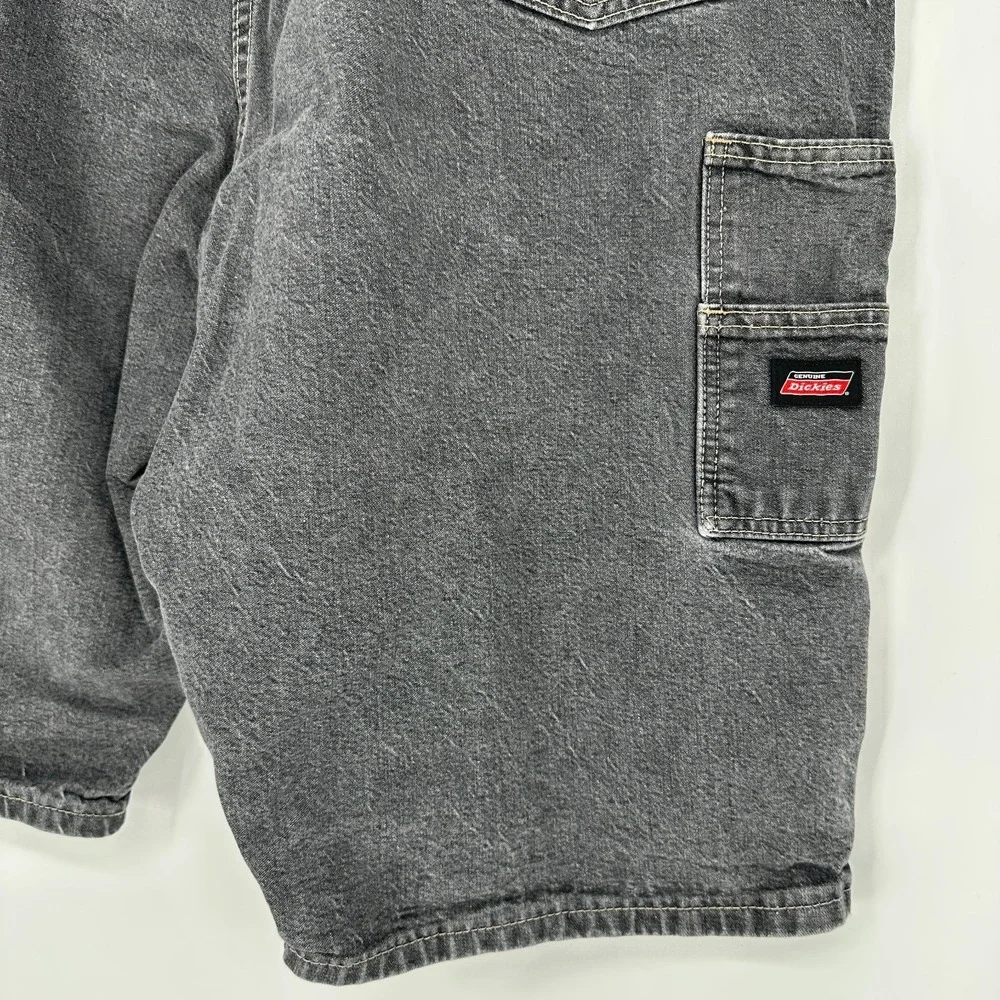 Dickies Men's Size 44 Dark Gray Denim Carpenter Work Shorts 100% Cotton Rugged#1